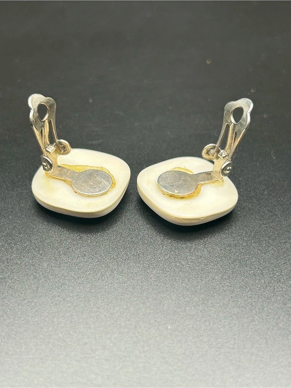 Cream Clip-On Earrings